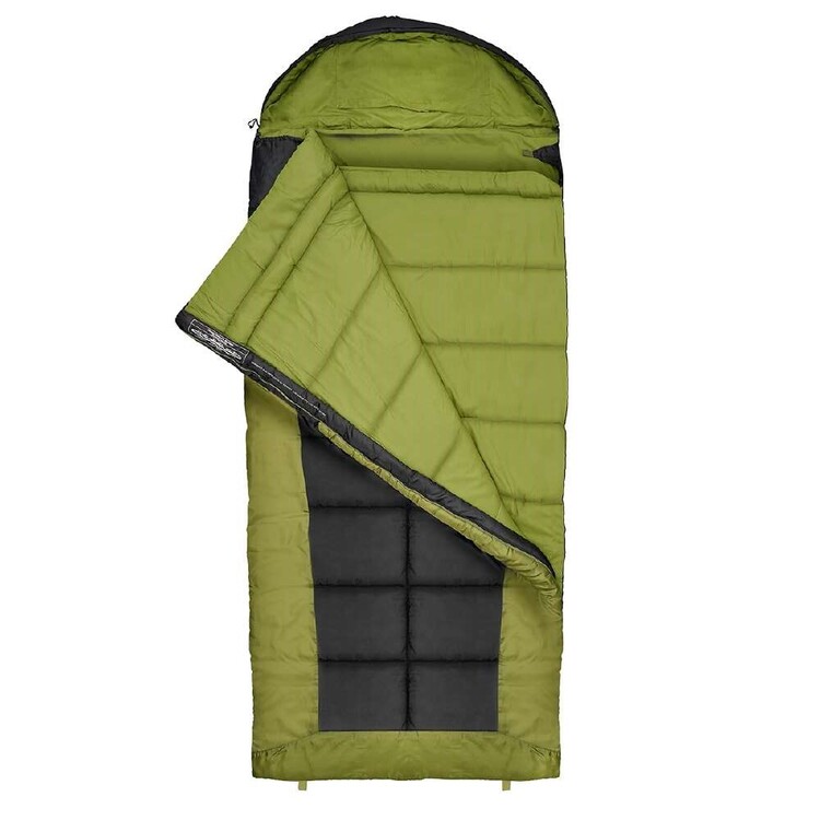 Oztent Bowen XL 1° Sleeping Bag Black/Green Black & Green
