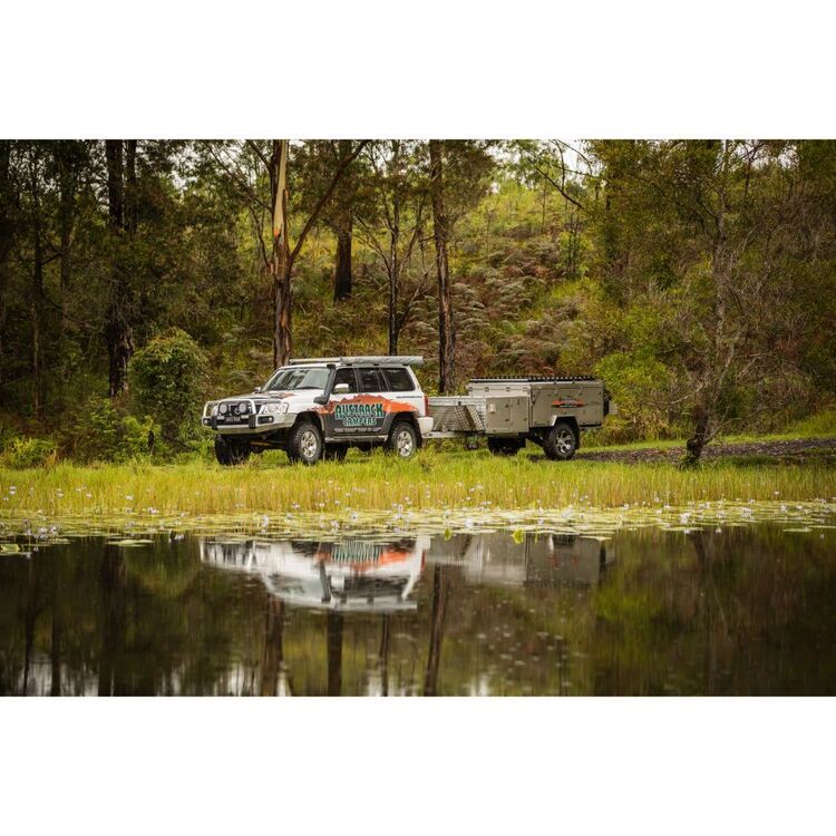 Austrack Savannah X Forward Fold Rear Slide Camper Trailer Grey