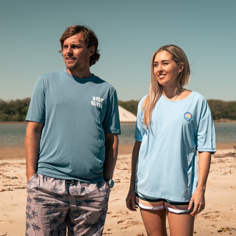 Body Glove Women's Surf Short Sleeve Tee Sky