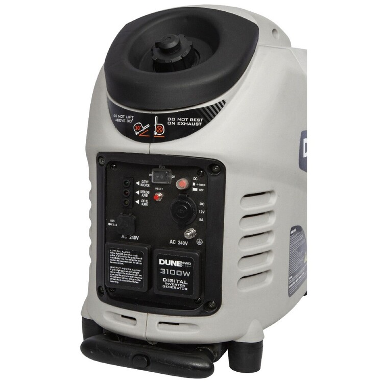 Dune 3100W Enclosed Inverter Generator Grey 3100W
