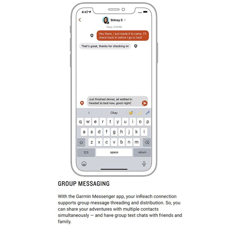 Garmin inReach Messenger Compact Satellite Communicator With GPS Black