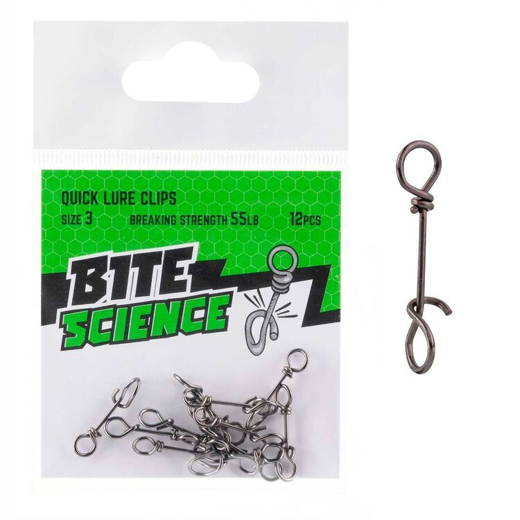 Bite Science Quick Lure Clips Pack Black