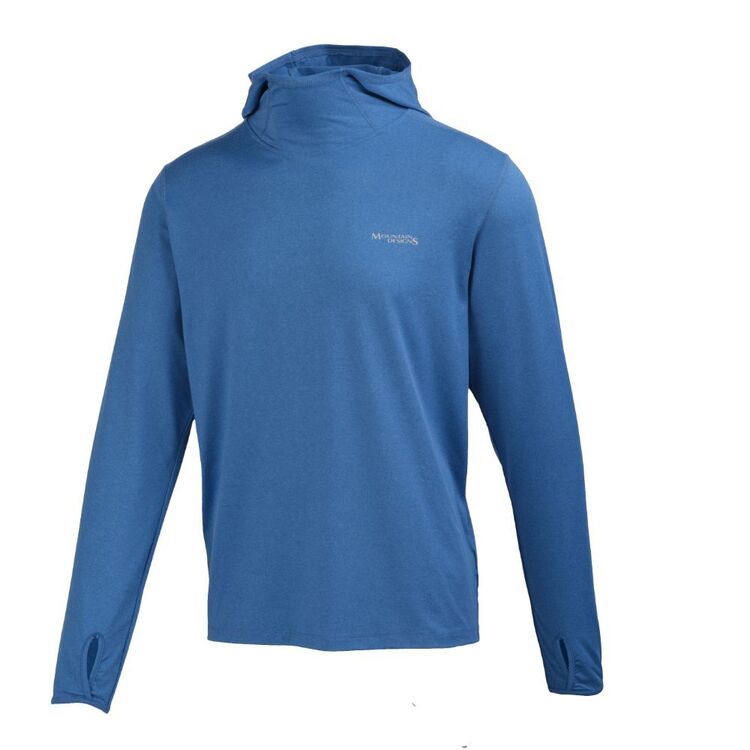 Mountain Designs Mens Vapour Hooded Pullover Cobalt