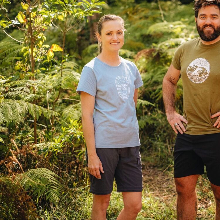 Mountain Designs Women's Blue Australus Short Sleeve Tee Ashley Blue