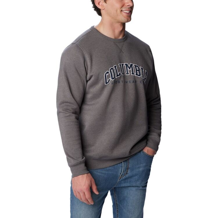 Columbia Men's Columbia Logo Fleece Crew Grey Heather