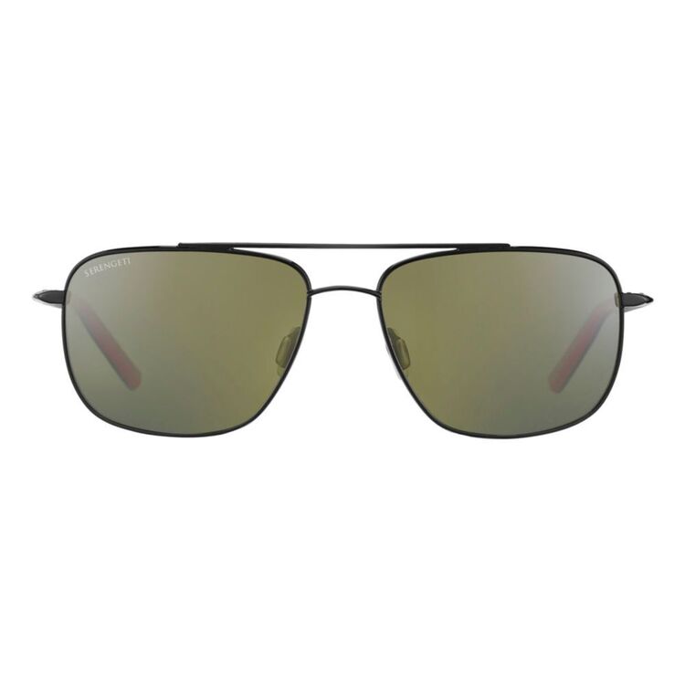 Serengeti Tellaro 8818 Sunglasses - Shiny Black & Red / 555 Polarised Lenses 555 & Burgundy & Gloss Black