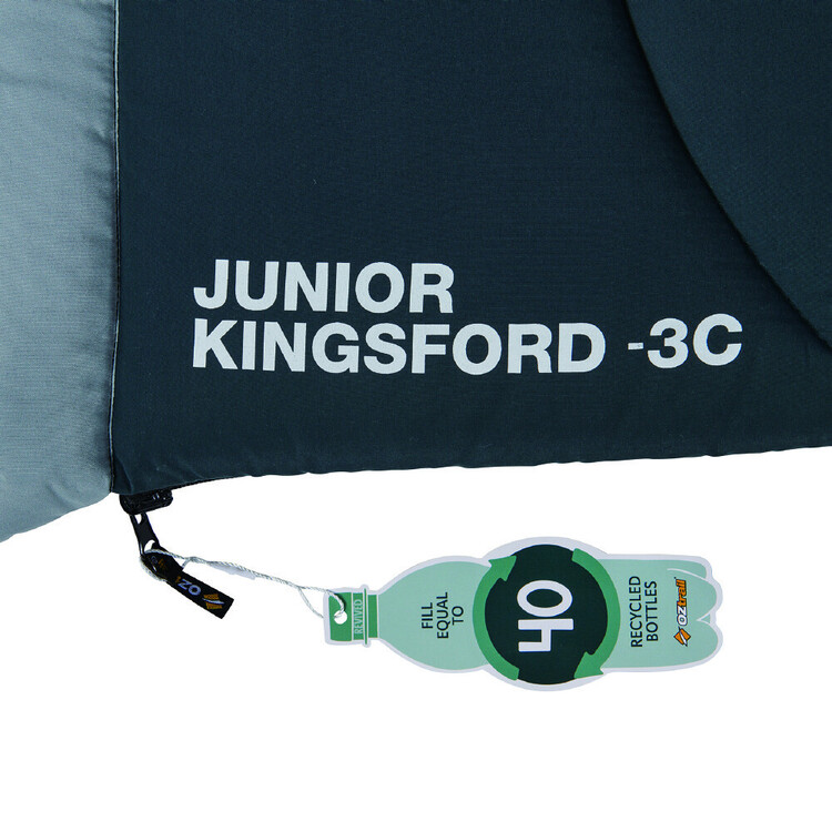 Oztrail Junior Kingsford -3° Sleeping Bag Grey Grey