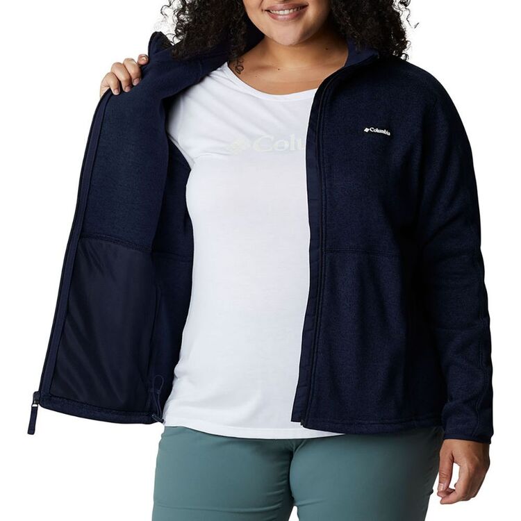 Columbia Women's Sweater Weather Full Zip Fleece 466 - Nocturnal Heather 2X