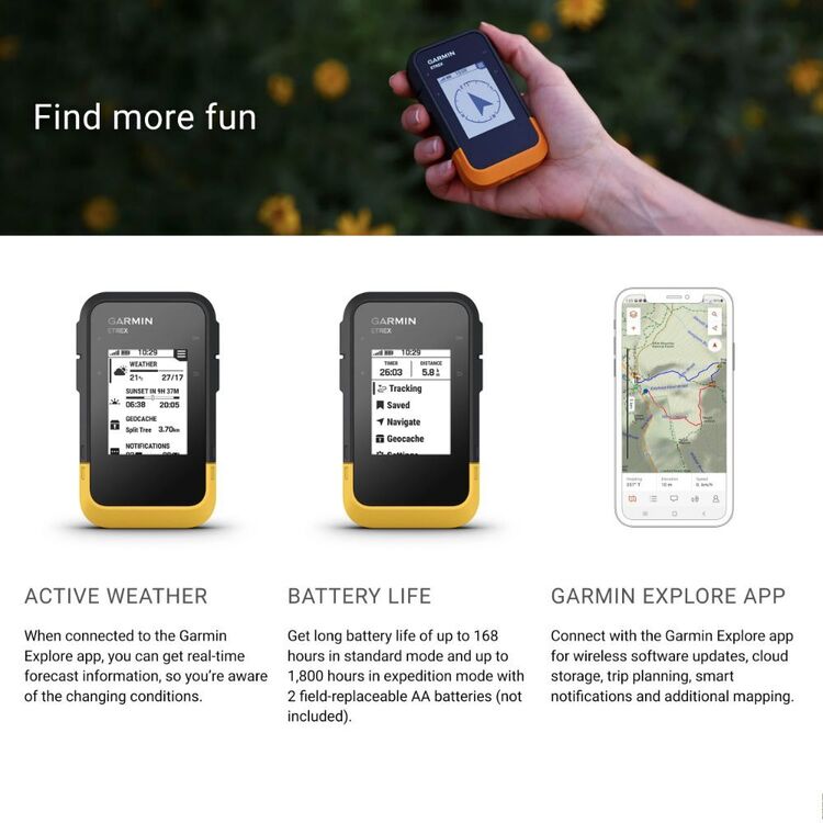 Garmin Rugged Handheld eTrex SE Hiking GPS Yellow & Black