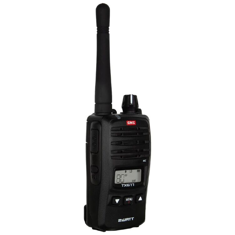 GME TX677 2 Watt UHF CB Handheld Radio Twin Pack Black