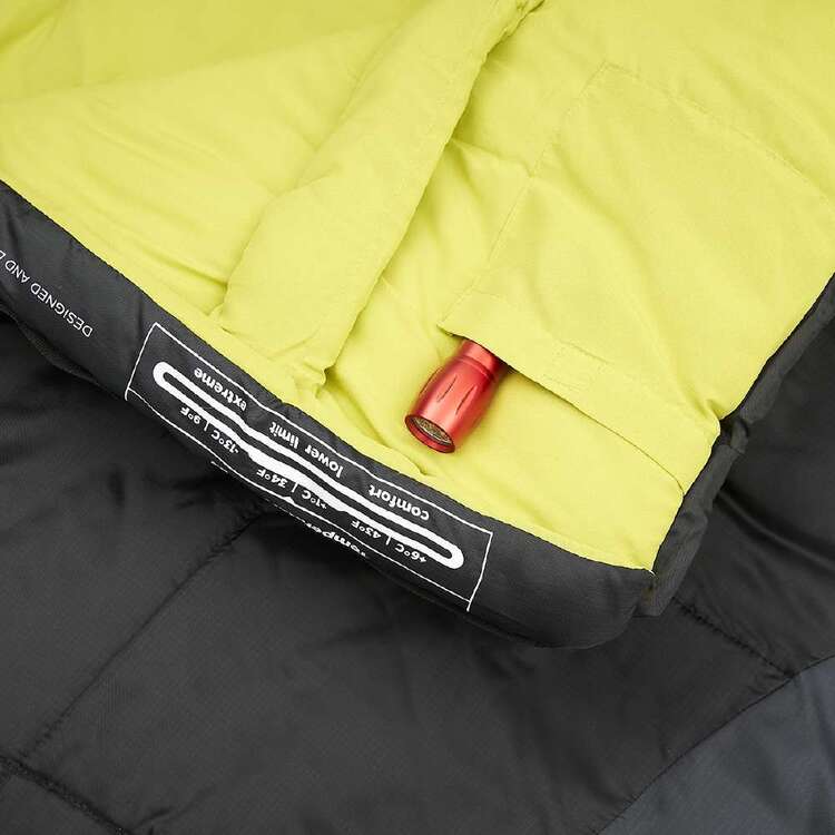 Oztent Hamilton Junior 6° Sleeping Bag Black/Green Black & Charcoal