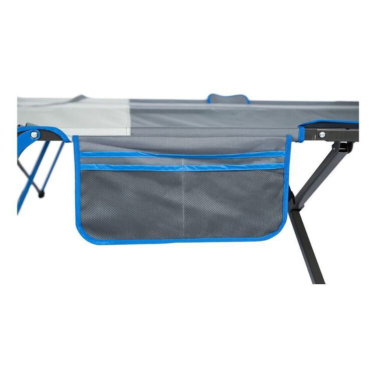 Spinifex Quick Fold Queen Camp Stretcher Blue & Grey