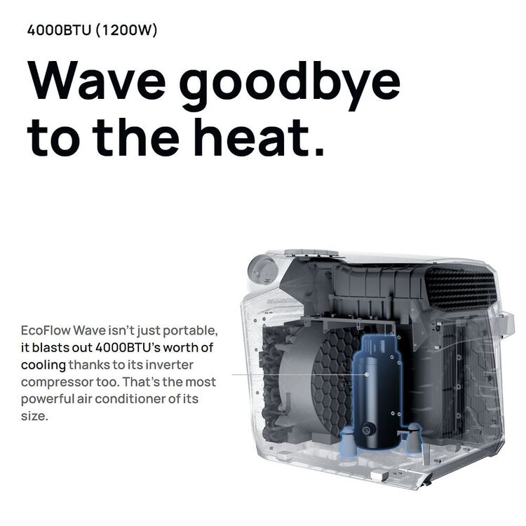EcoFlow Wave Portable Air Conditioner Black & Grey