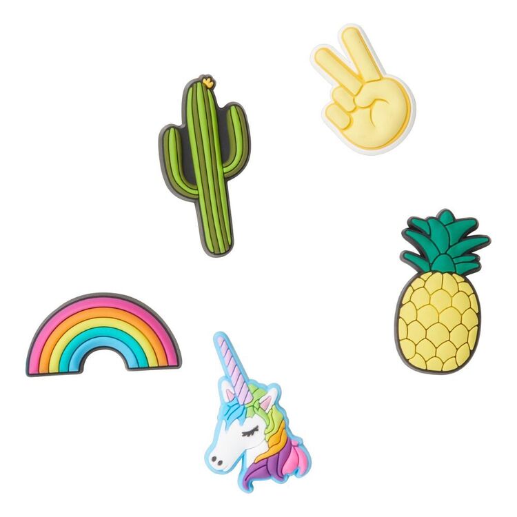 Crocs Fun Trendy Jibbitz 5 Pack Multicoloured