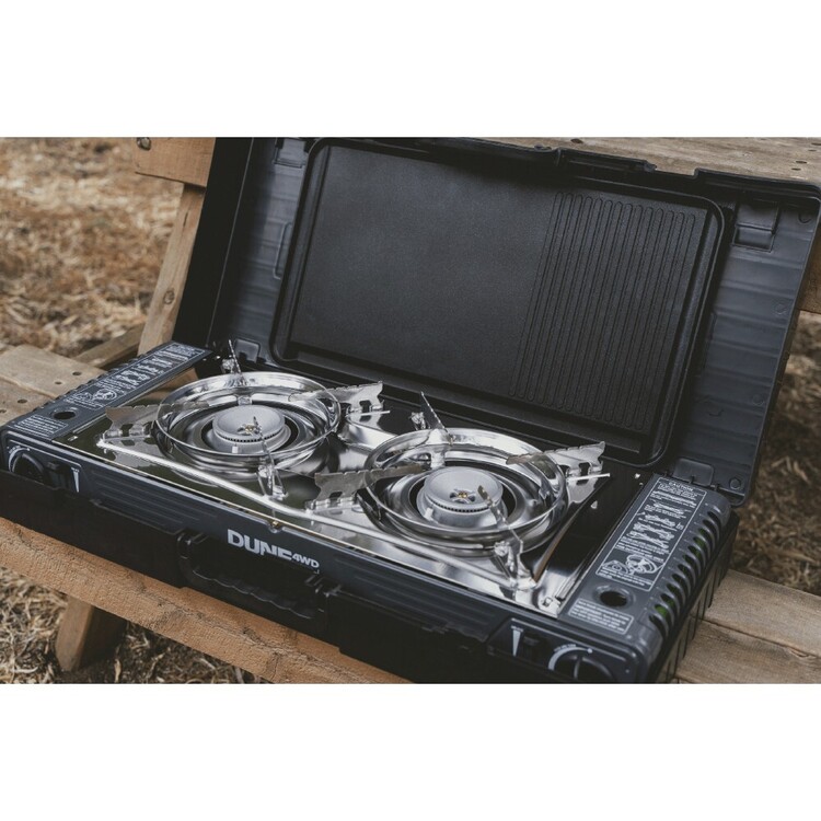 Dune 4WD Dual Burner Butane Stove with Hotplate