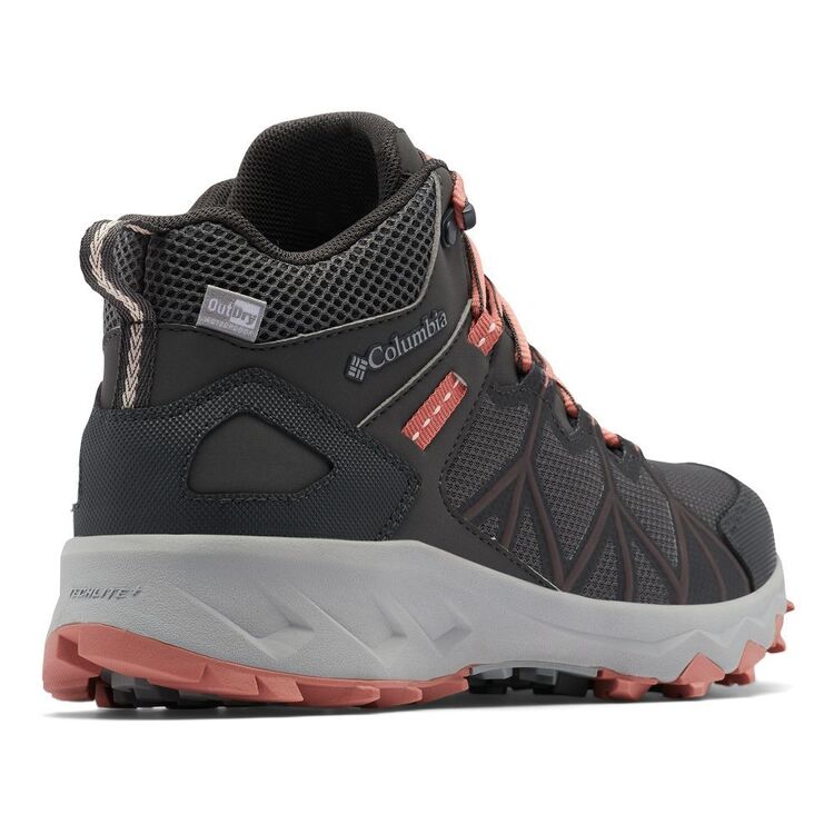 Columbia Women's Peakfreak II Outdry Waterproof Mid Hiking Boots Dark Grey & Dark Coral