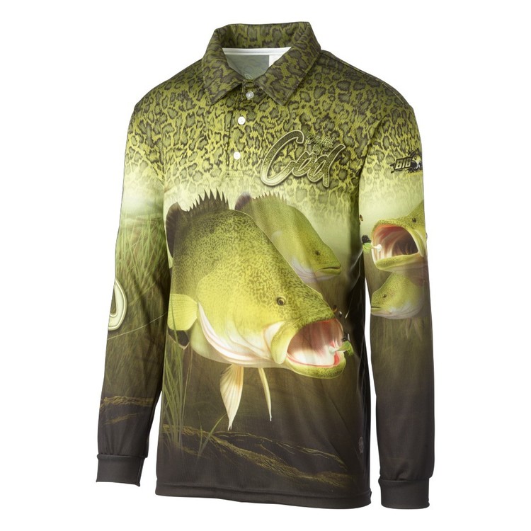 Bigfish Cod Skin Sublimated Polo Shirt Green