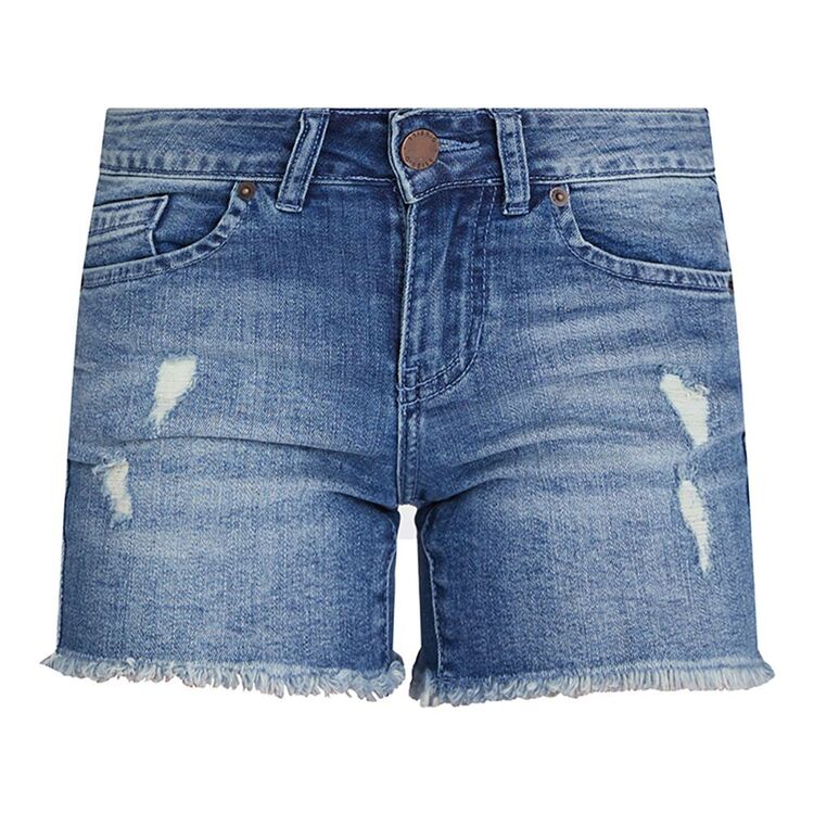 O'Neill Girls' Aiden Denim Shorts Blgx Blue Grass Wash