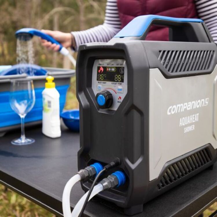 Companion Aquaheat Lithium Gas Camping Shower Grey