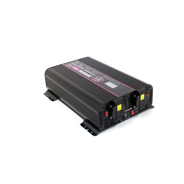 KT 2000W Pure Sine Wave Power Inverter Black 2000 Watts