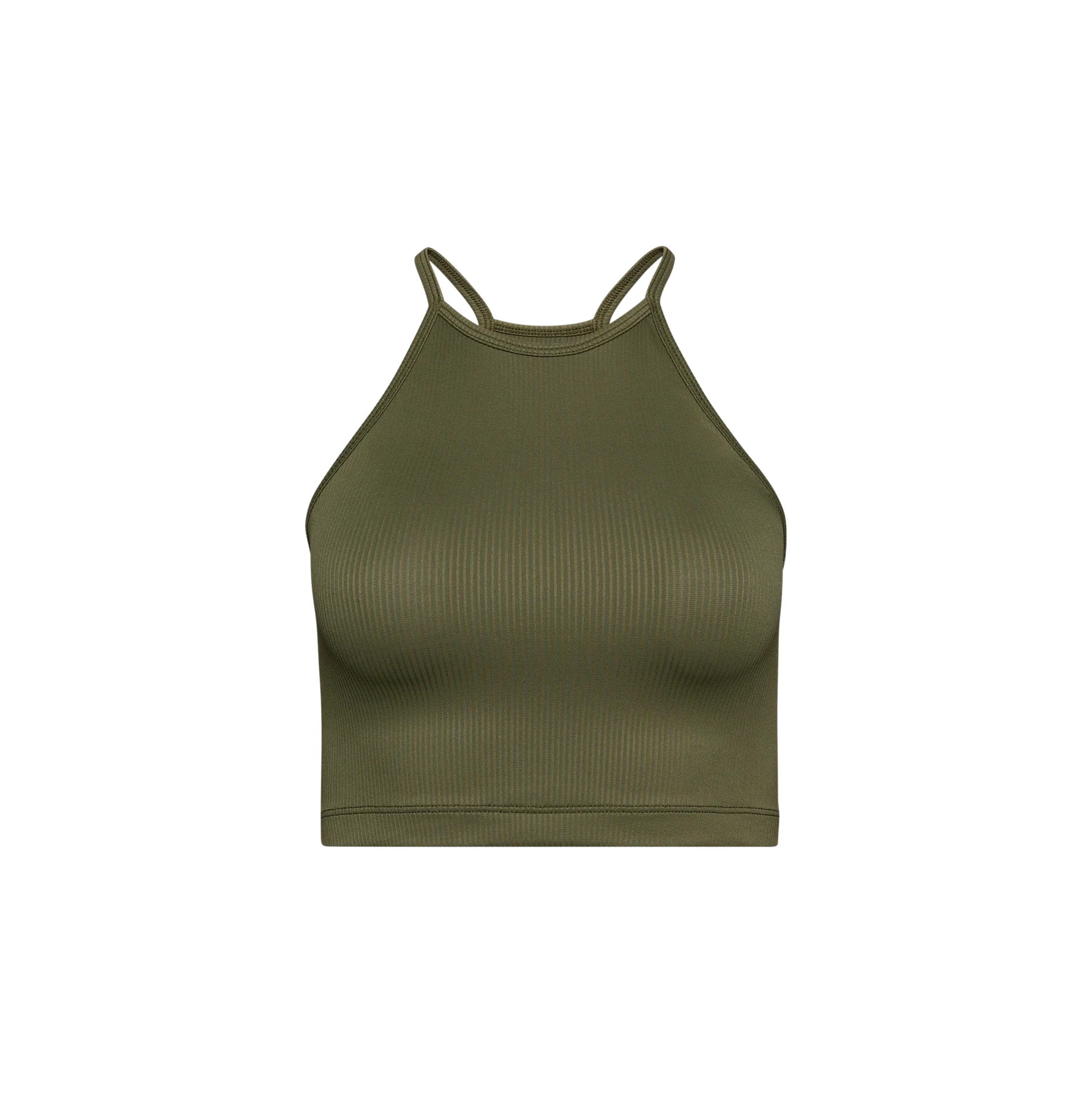 Women's Ribbed Halter Crop Tank