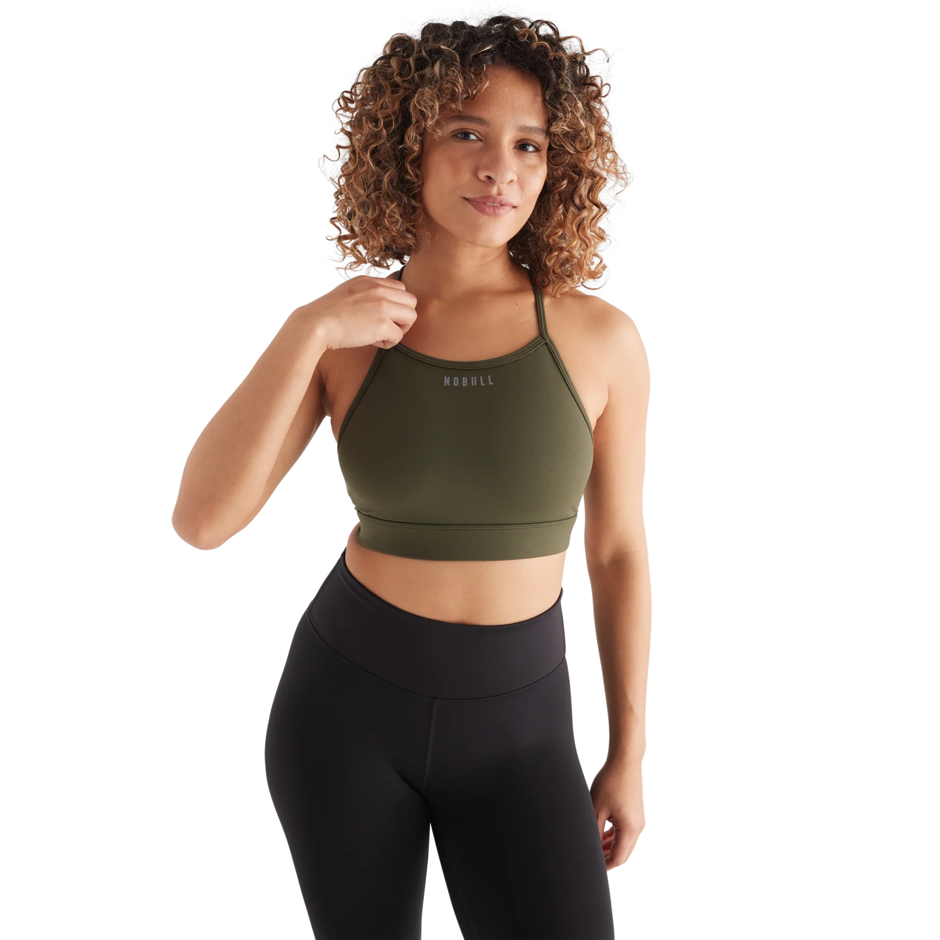 Matte High-Neck Sports Bra