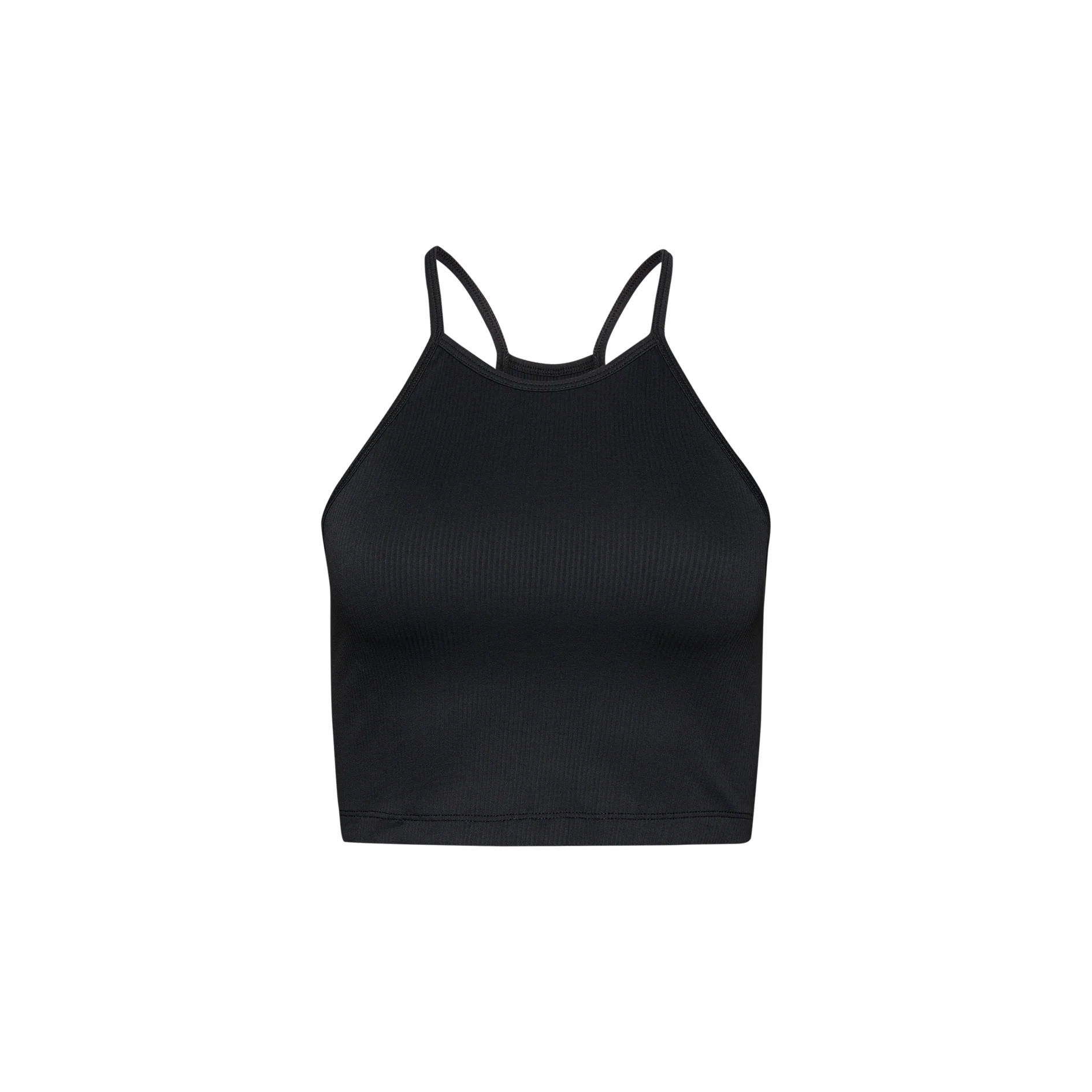 Women's Ribbed Halter Crop Tank