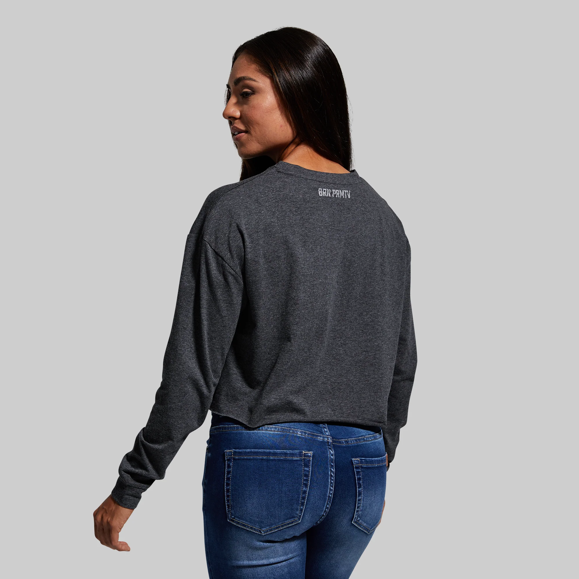 Training Crop Long Sleeve (Dark Heather Grey)