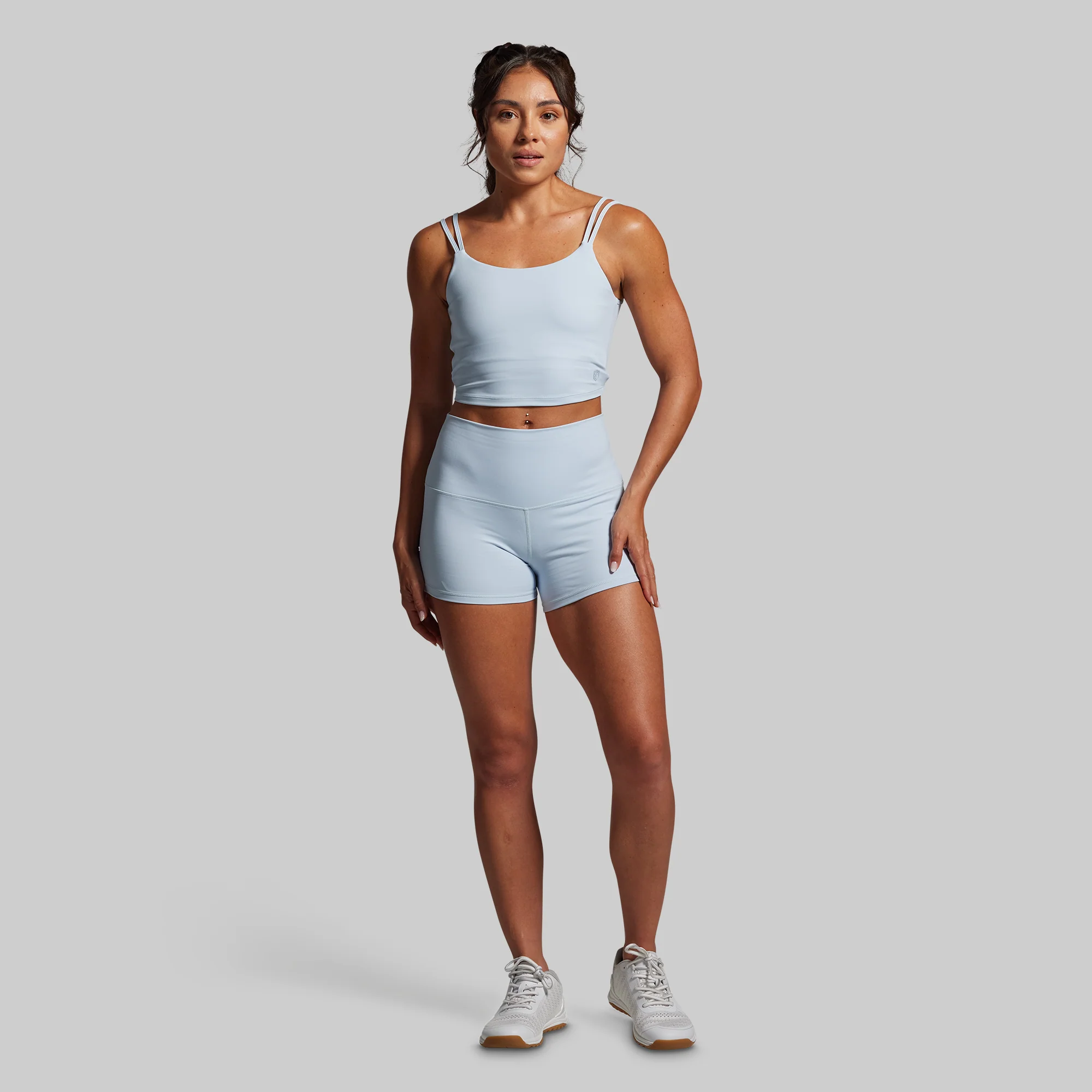 New Heights Booty Short Set (Chambray)