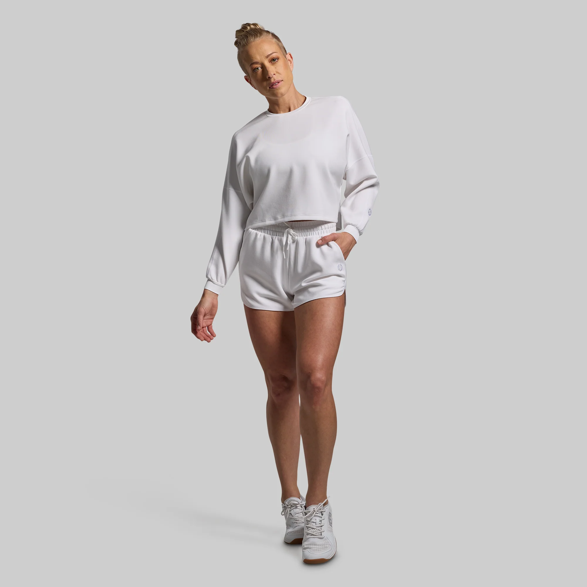 Lounge Lux Short Set (White)