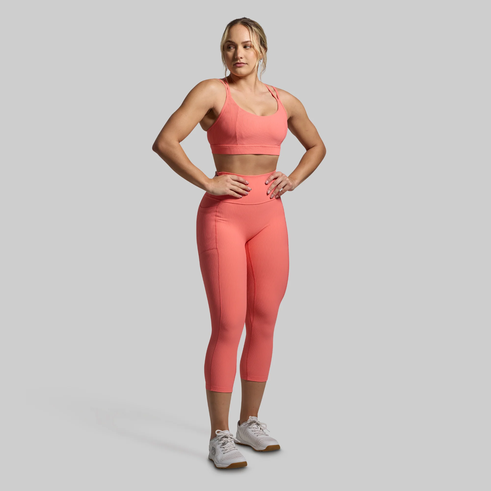 All or Nothing Capri Set (Hot Peach)