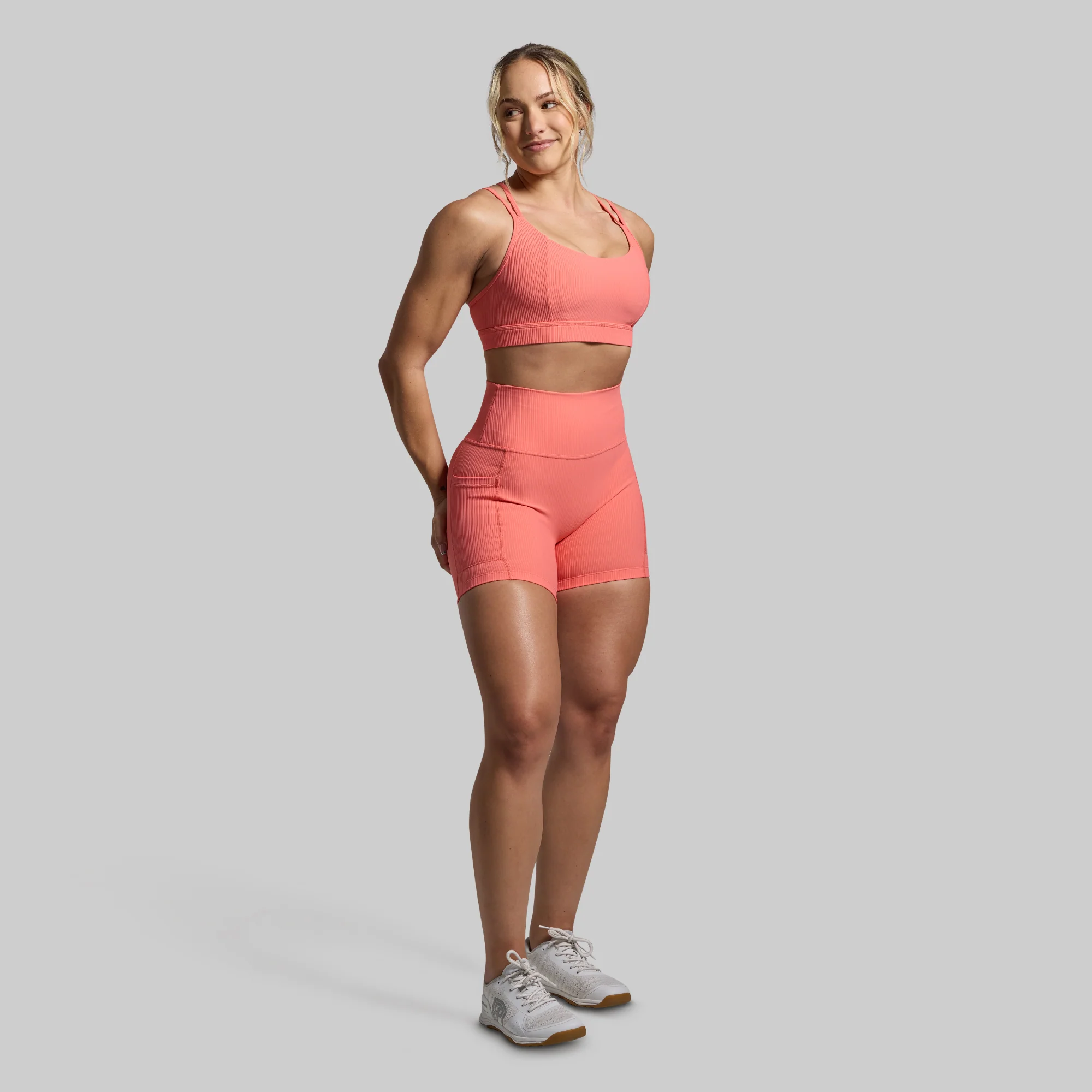 All or Nothing Short Set (Hot Peach)