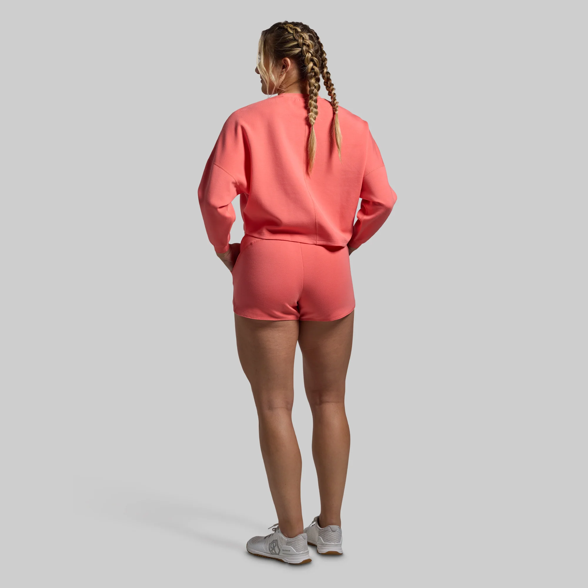 Lounge Lux Short Set (Hot Peach)