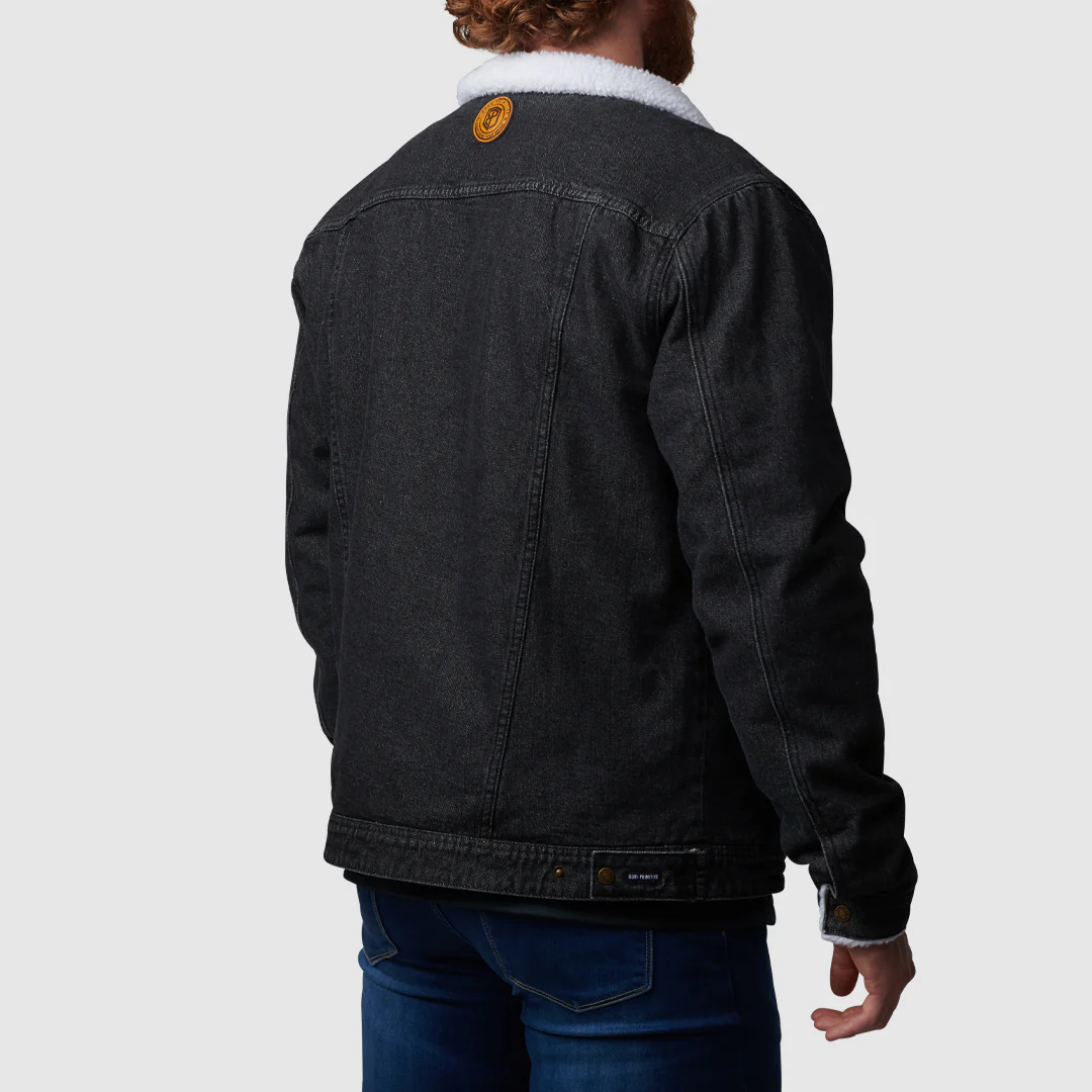 Men's Pioneer Jacket w/ Flag (Black)