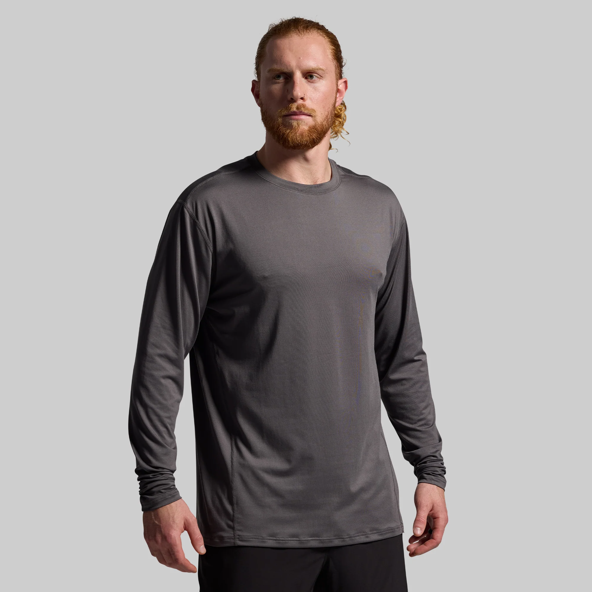 Athleisure Long Sleeve Crew (Gunmetal)
