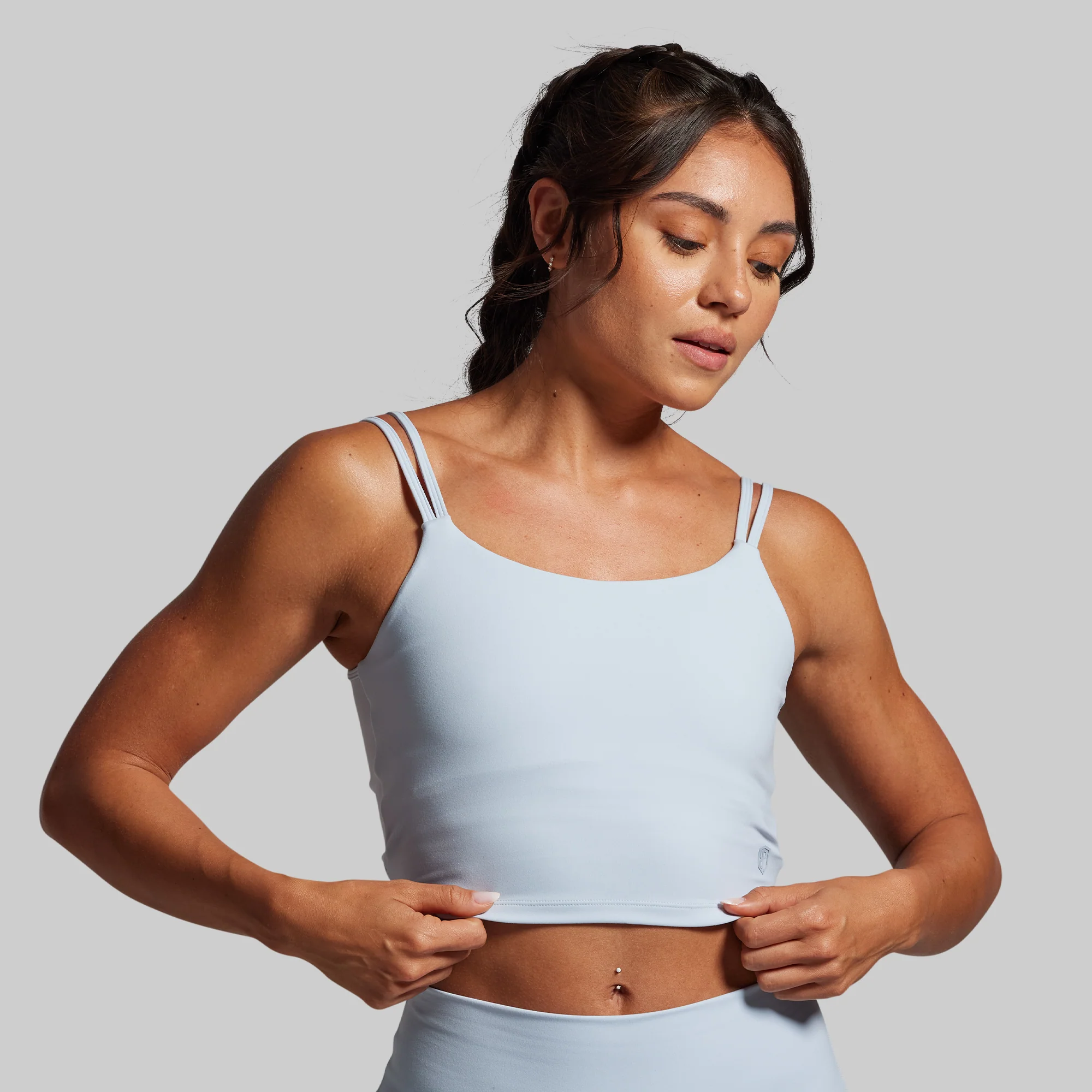 Don't Get it Twisted Sports Bra (Chambray)