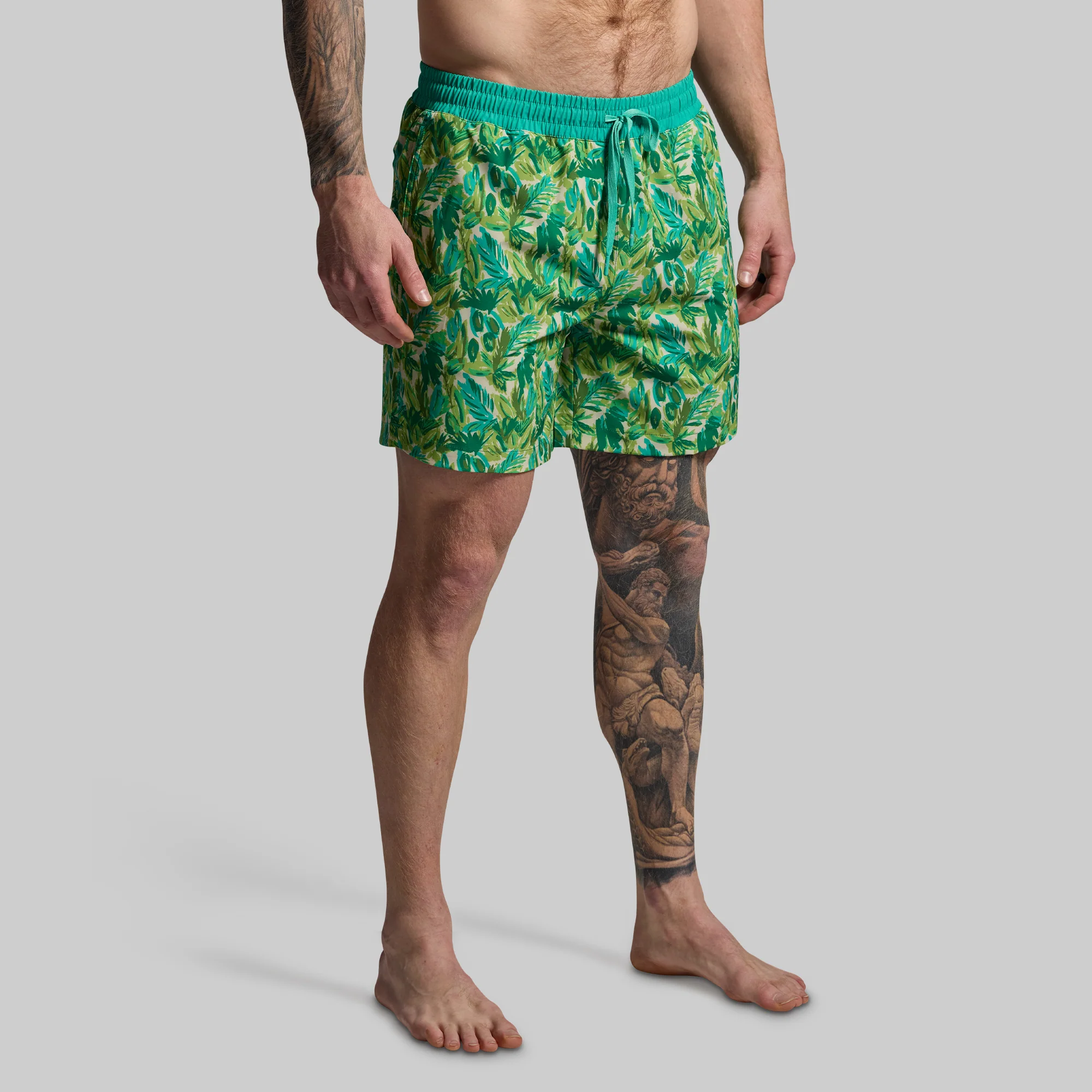 Deep Dive Swim Short (Under the Palms)
