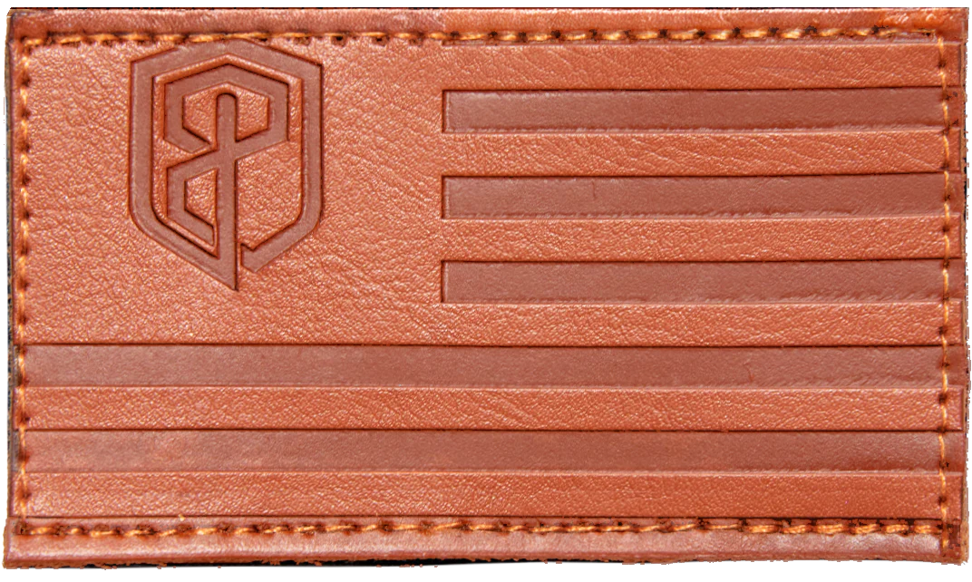 Born Primitive Velcro Flag Patch (Leather-USA)