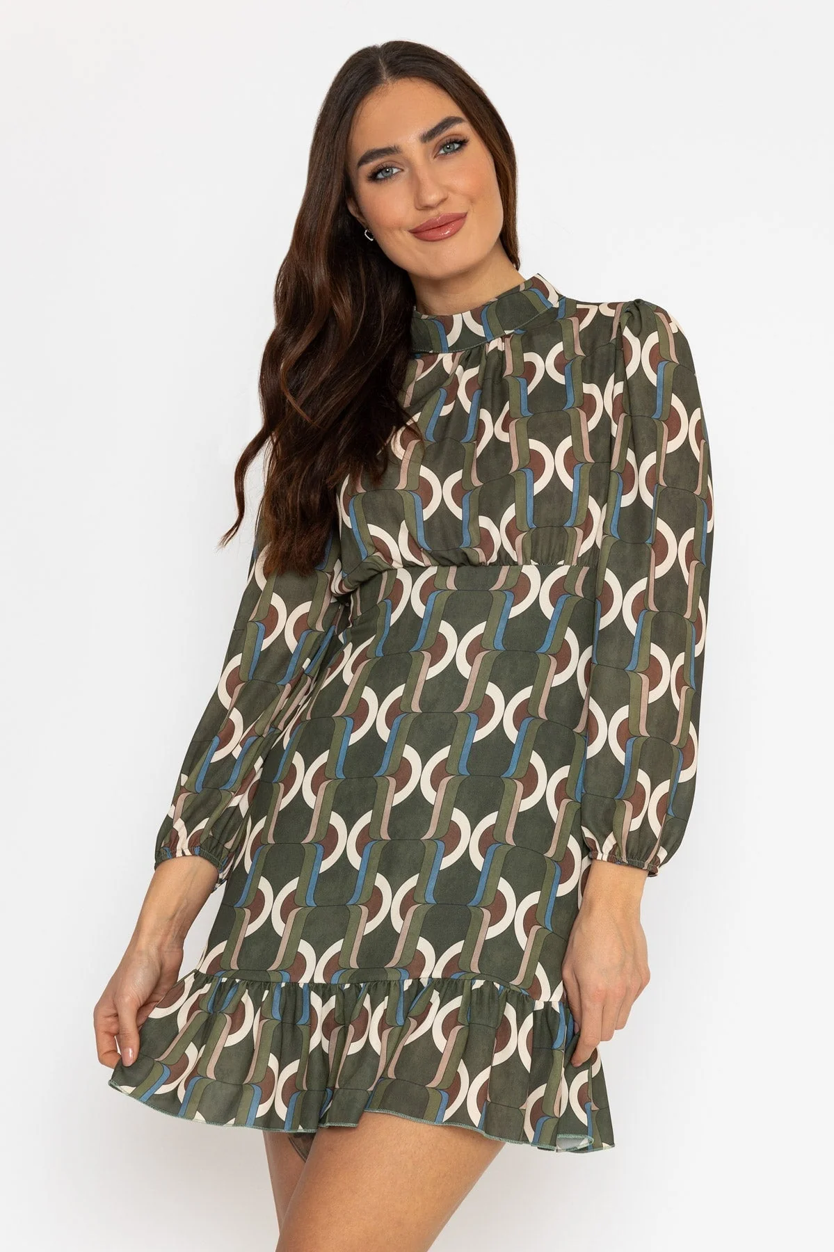 Nadia Mini Dress in Khaki