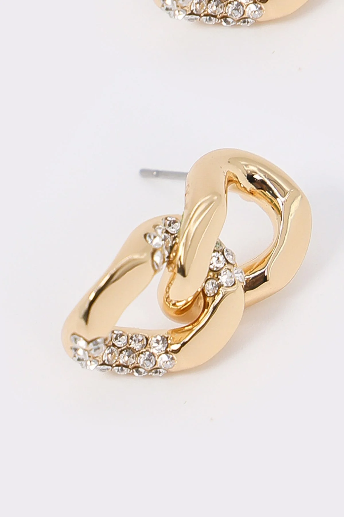Gold Double Link Earrings