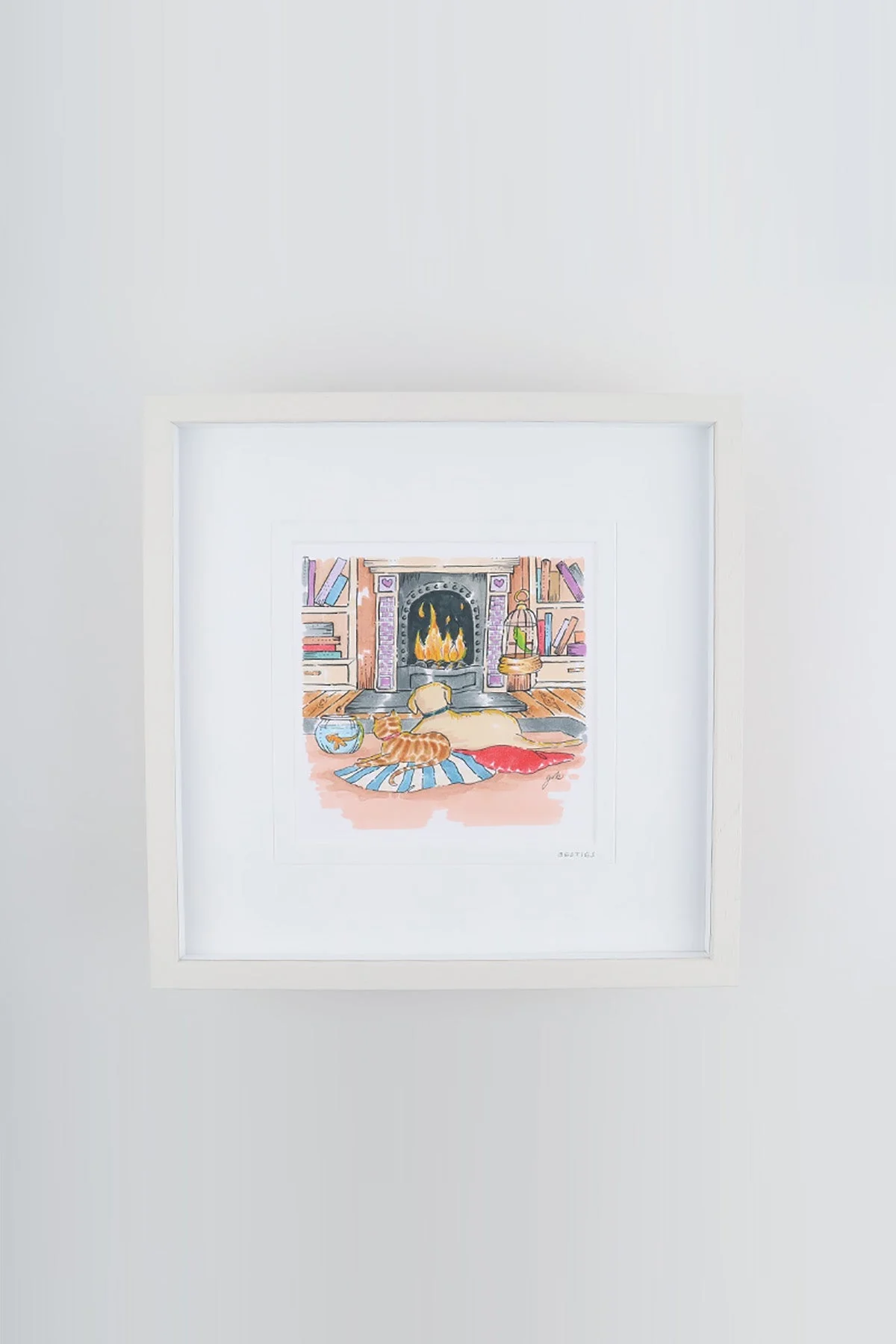 Besties Large Framed Art Print