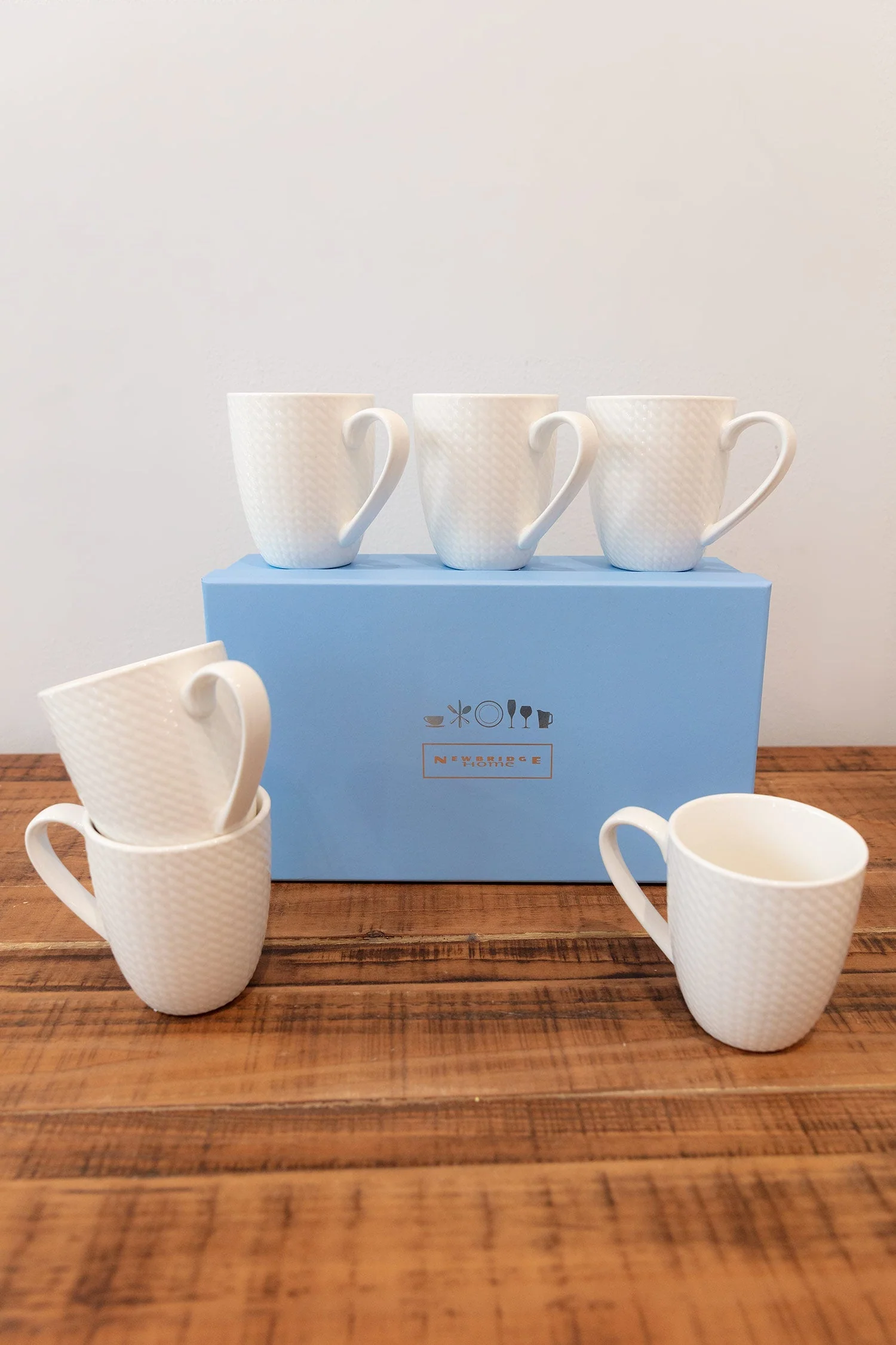 Whiteware 6 Piece Mug Set
