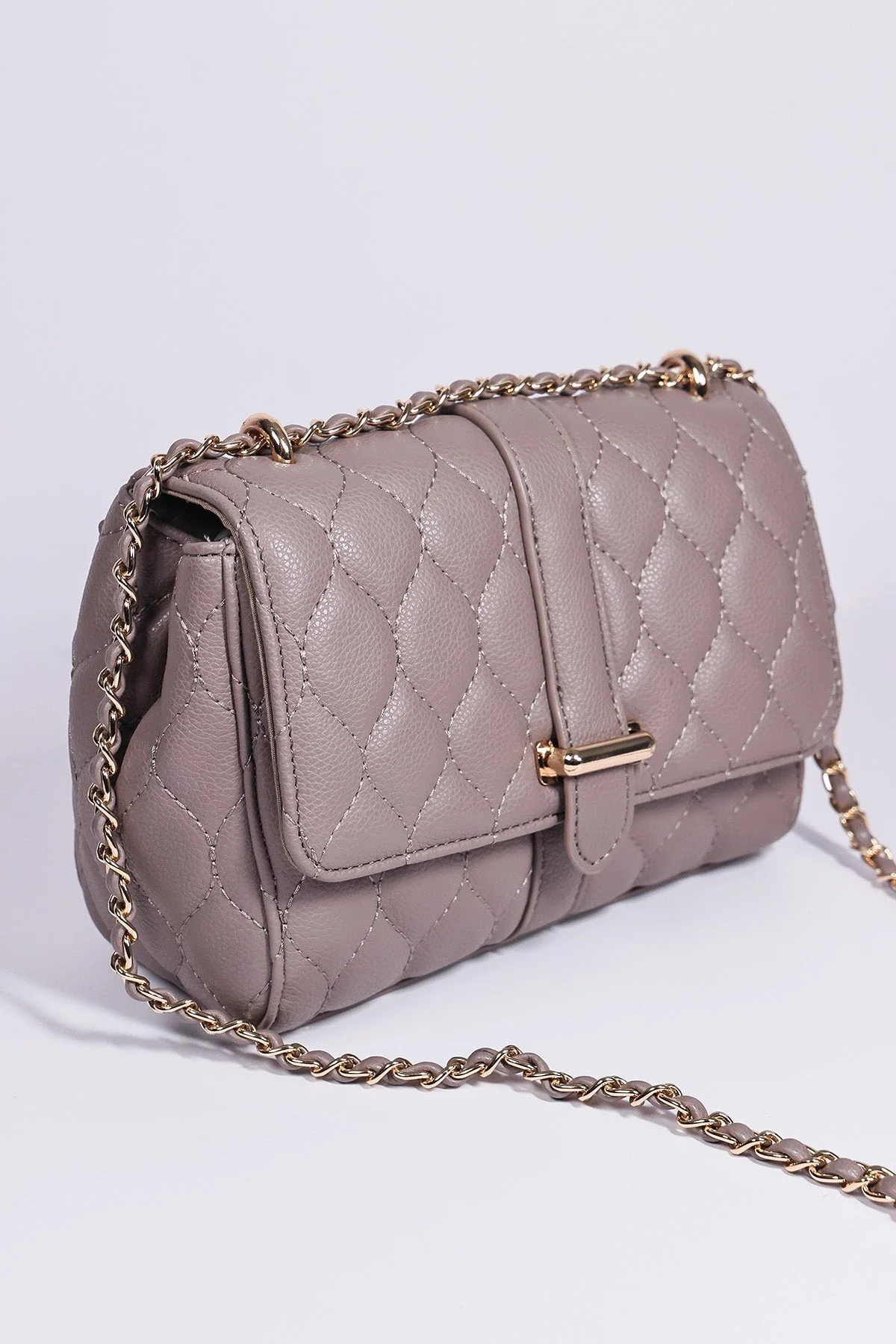 Quilted Petite Crossbody in Mink