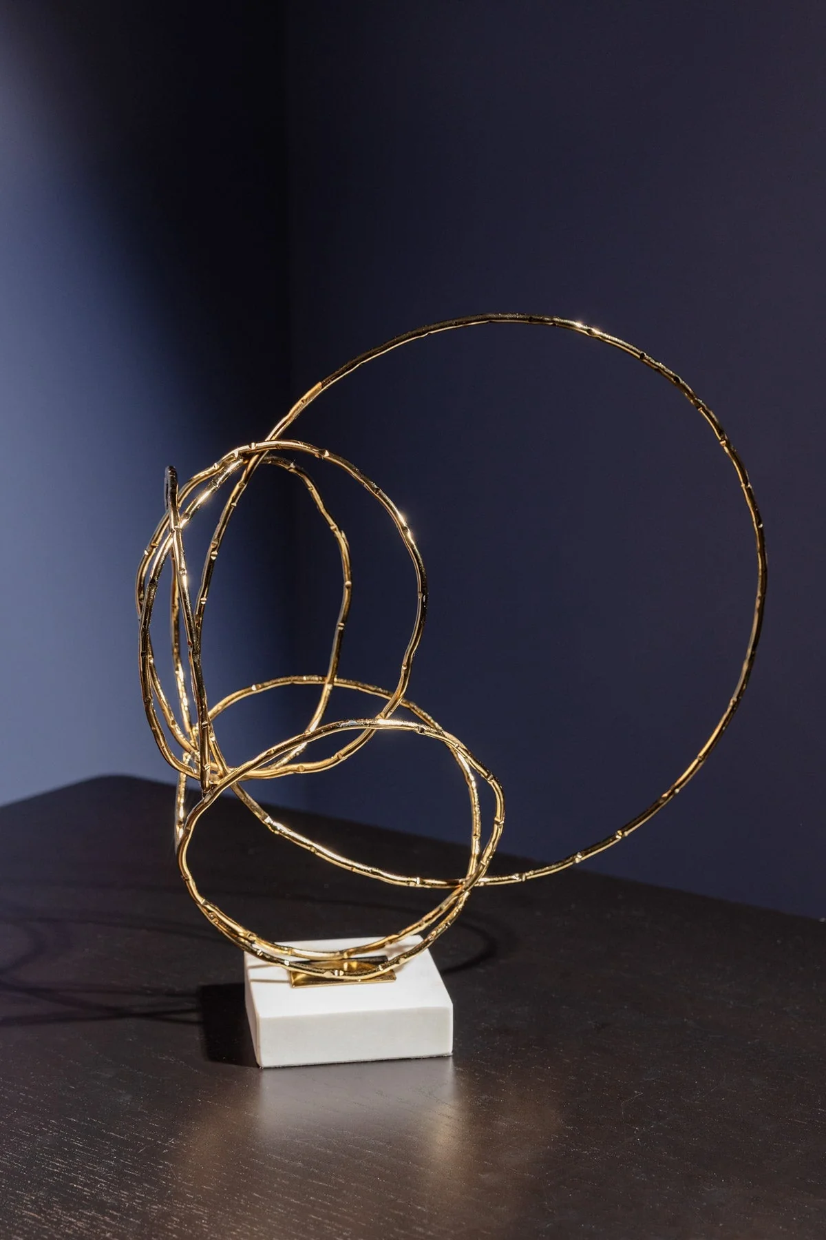 Large Abstract Gold Marble Decor