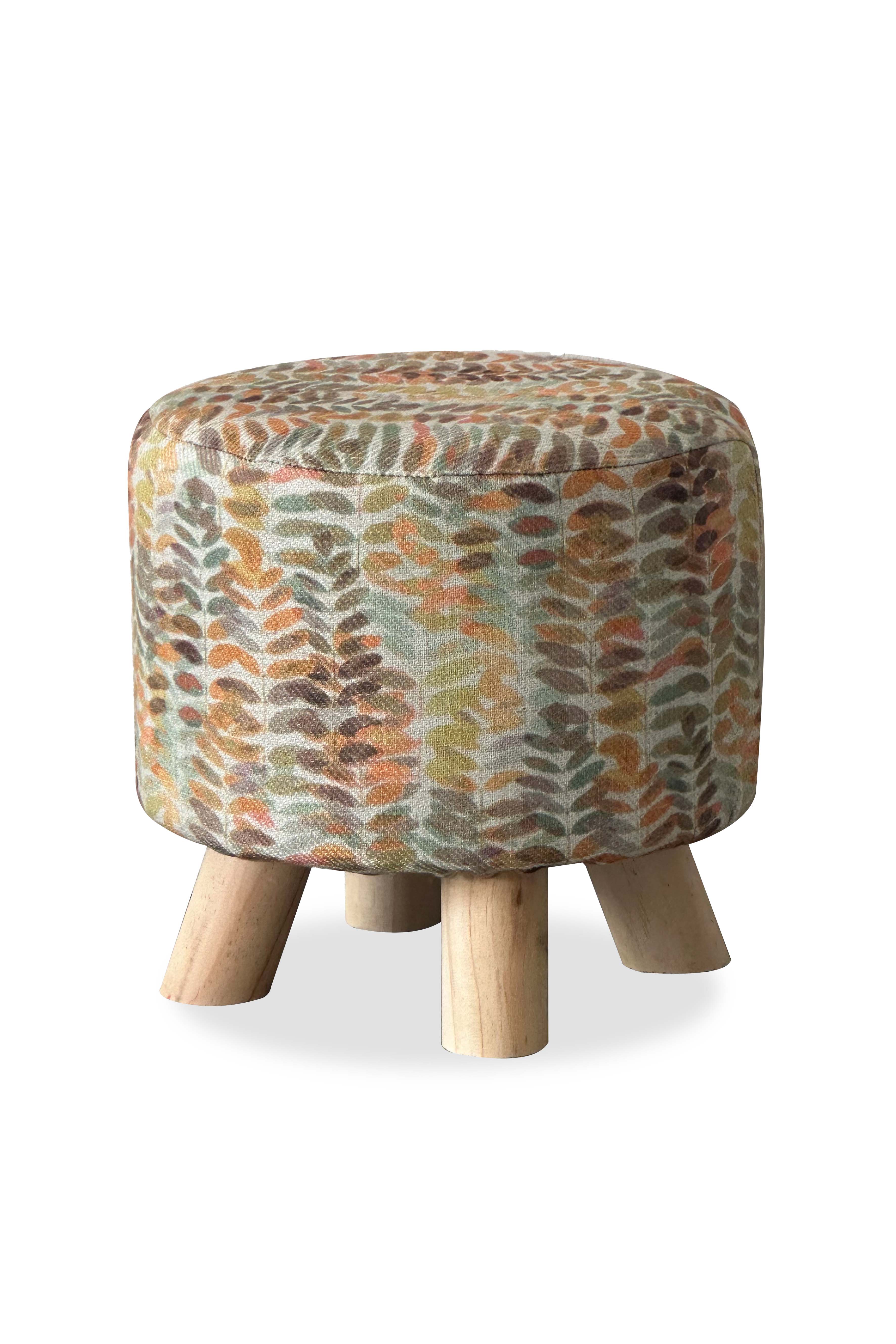 Leaf Pattern Footstool
