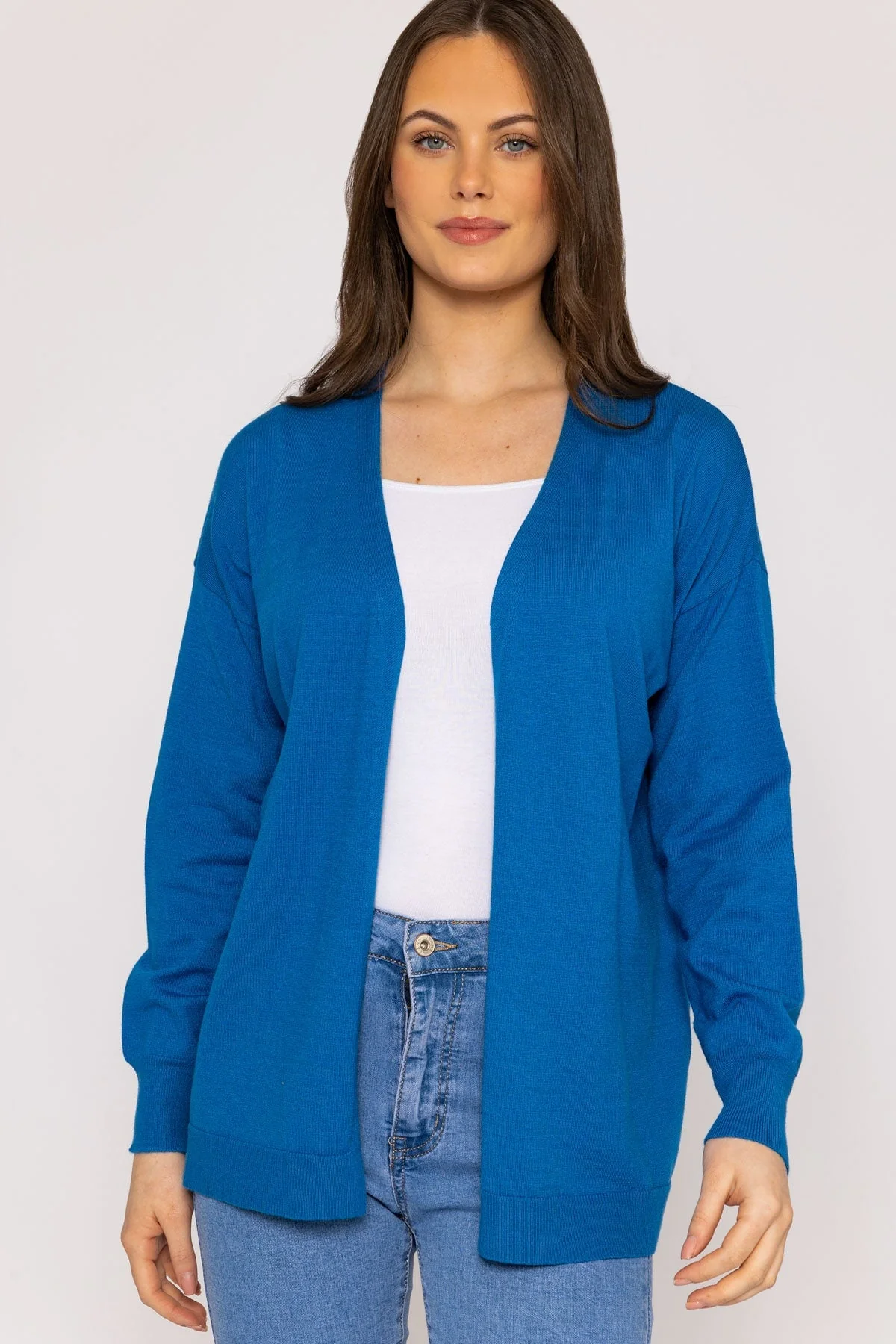 Longline Cardigan in Blue