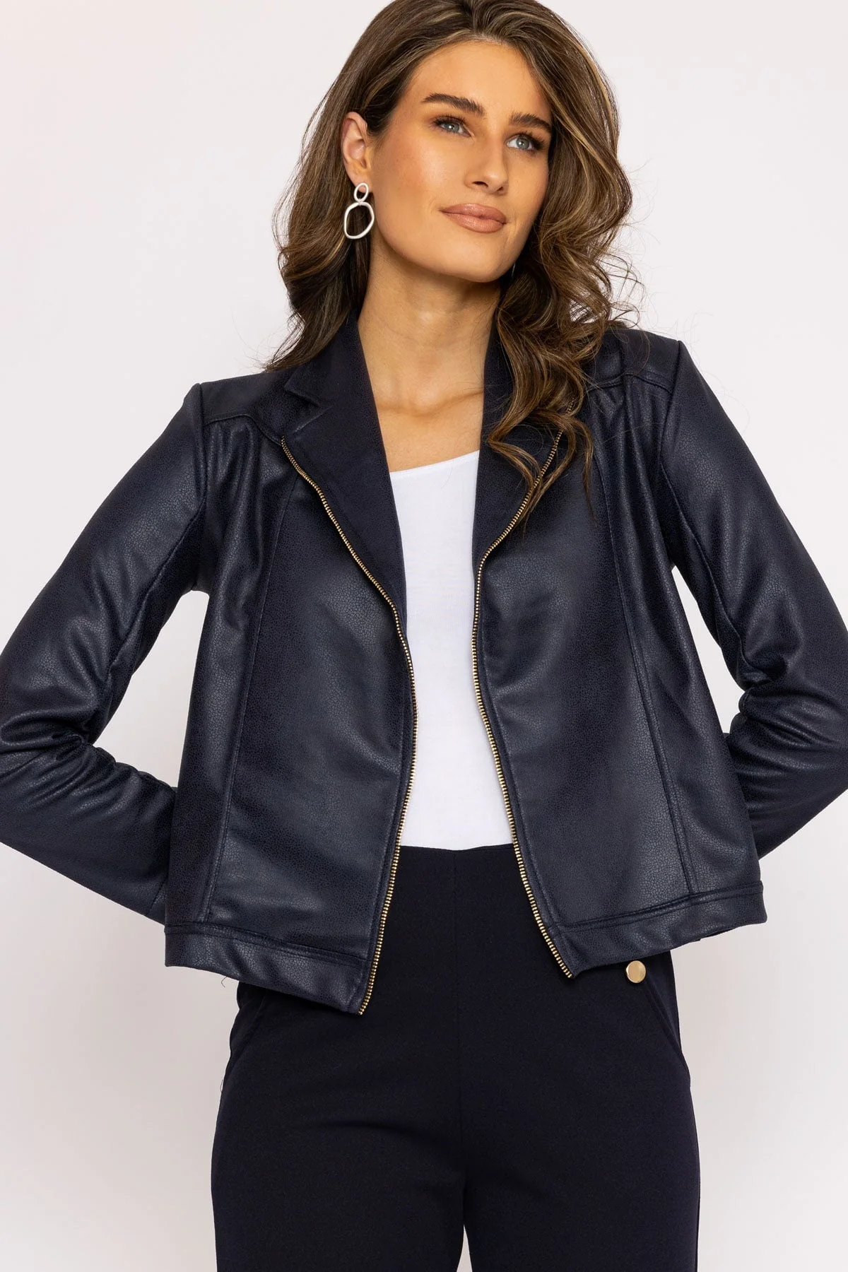 Zip Jacket in Navy