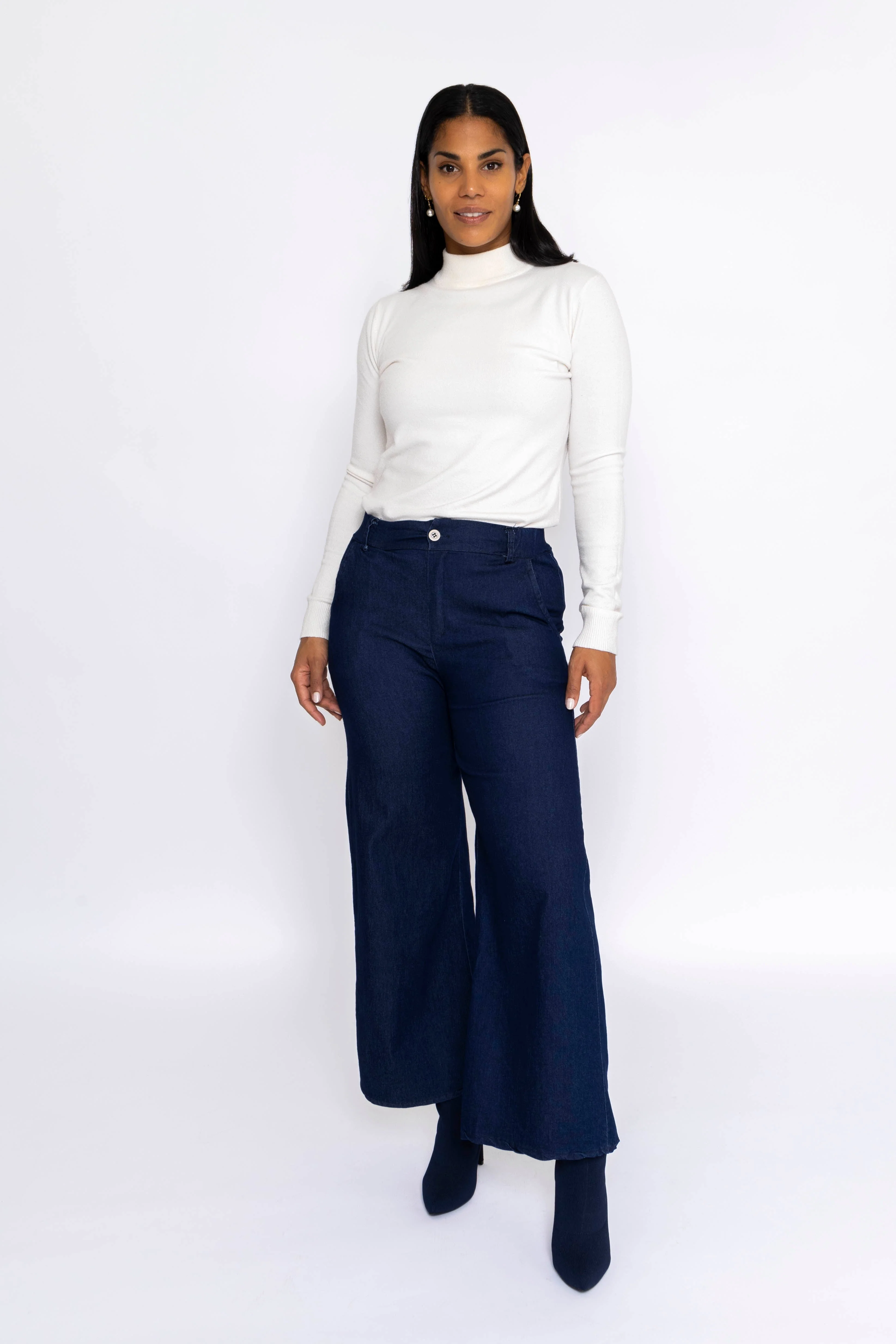 Wide Leg Jeans in Denim