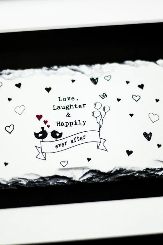 Slatecraft Art - Love, Laugher & Happily Ever After
