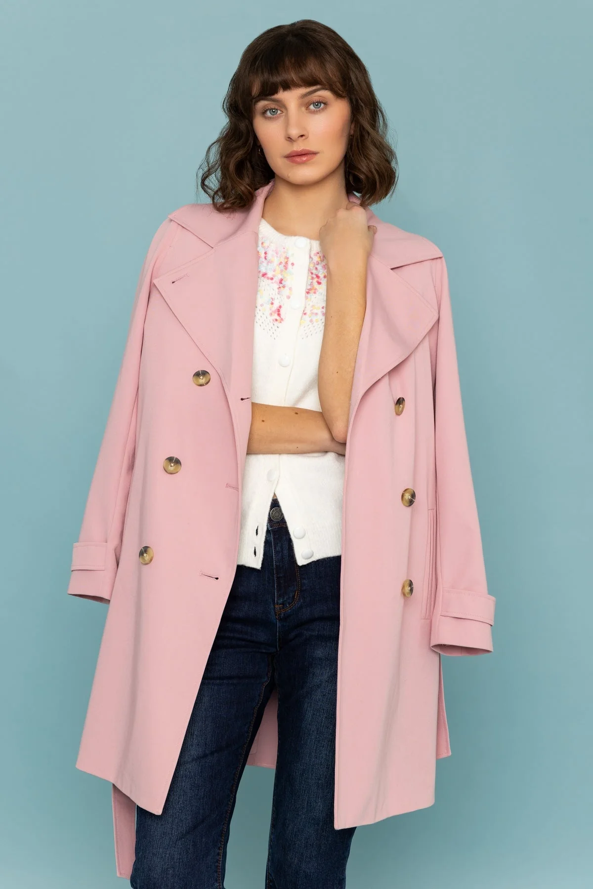 Pink Trench Coat